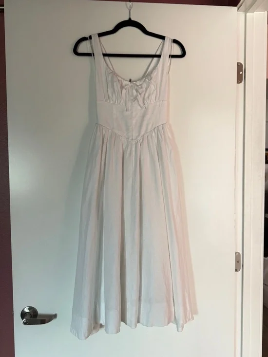 Reformation Balia Dress - White Linen - Picture 3 of 6